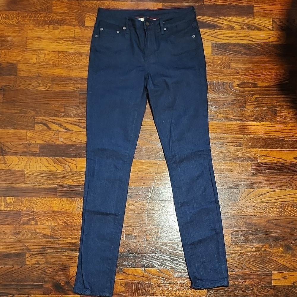 Raleigh Denim $225 Surry Women's Skinny Jeans Dark Indigo 34 Inch Inseam Size 28